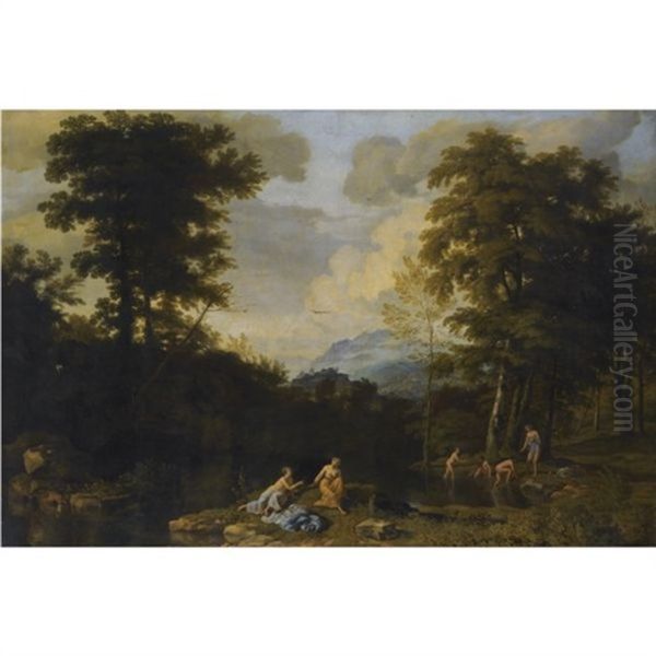 A Classical Landscape With Figures by Johannes (Jan) Glauber