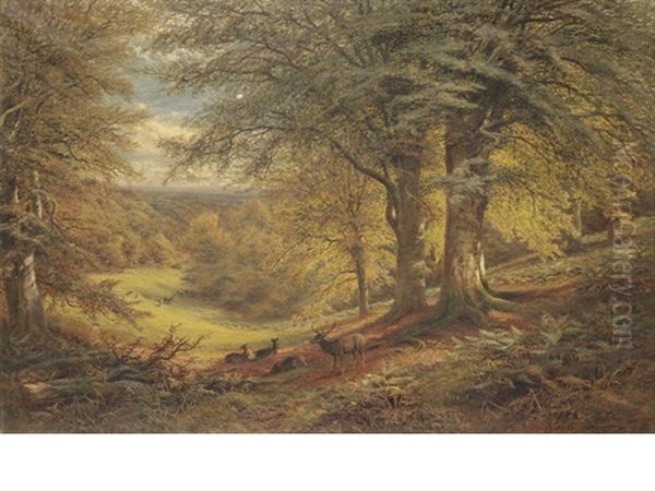 Under The Beeches by Alfred Augustus Glendening Sr.