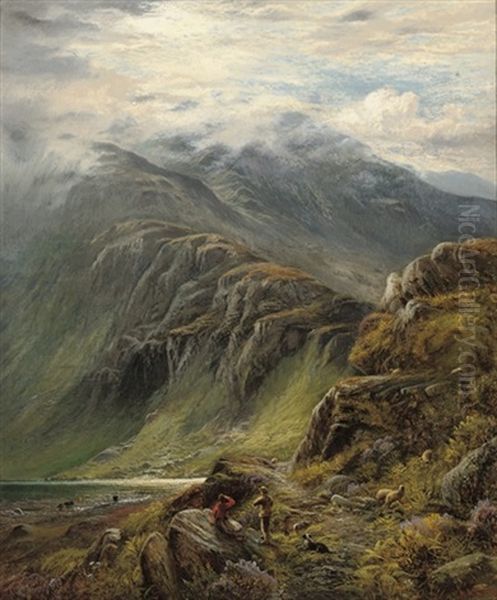 Highland Scene by Alfred Augustus Glendening Sr.