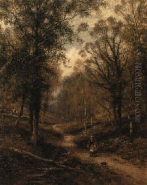 Through The Woods Fernhurst, Surrey by Alfred Augustus Glendening Sr.