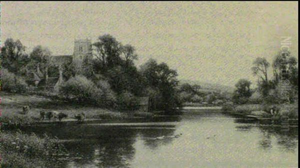 River Bure At Wroxham by Alfred Augustus Glendening Sr.