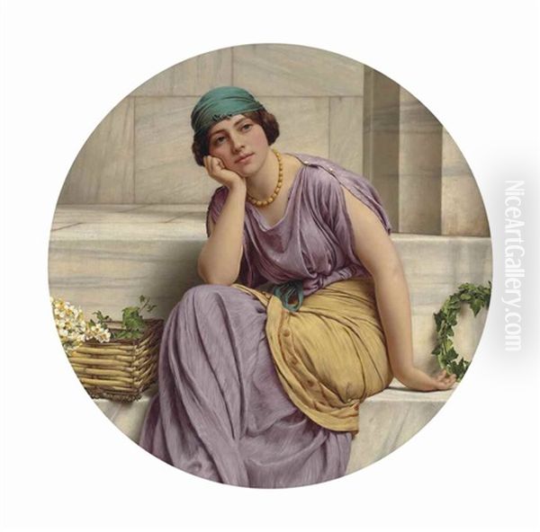 A Garland Seller by John William Godward