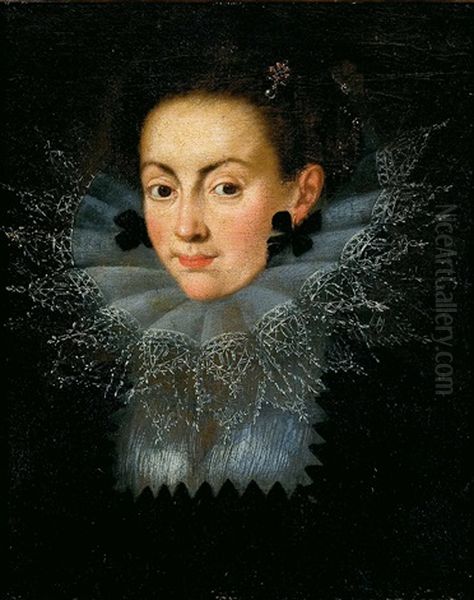 Retrato De Isabel De Borbon, Esposa De Felipe V by Bartolome Gonzalez