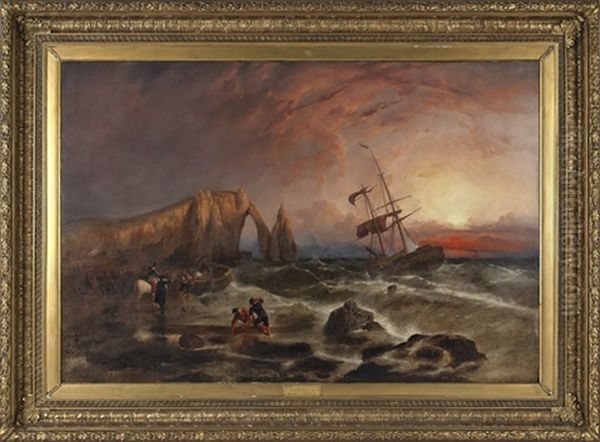 Wreck On The Coast Of Normandy by Frederick Goodall