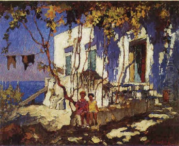 Licht Und Schatten Auf Capri by Konstantin Ivanovich Gorbatov