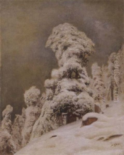 La Neige (ryffelalp) by Albert Henri John Gos