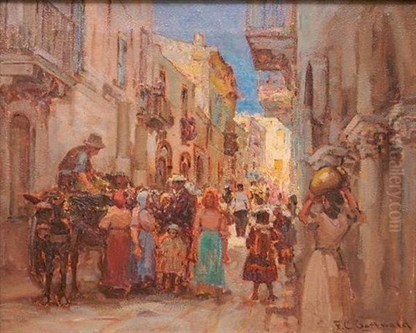 European Street Scene by Frederick Carl Gottwald