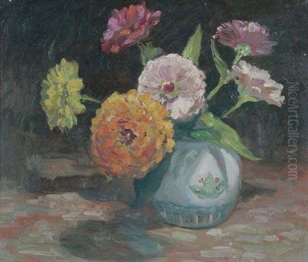 Floral Still Life With Colorful Flowers by Carl Graf