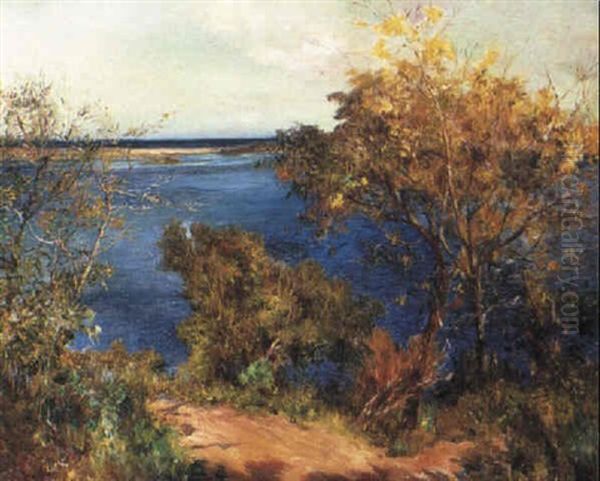 A Coastal Scene by Luis Graner y Arrufi