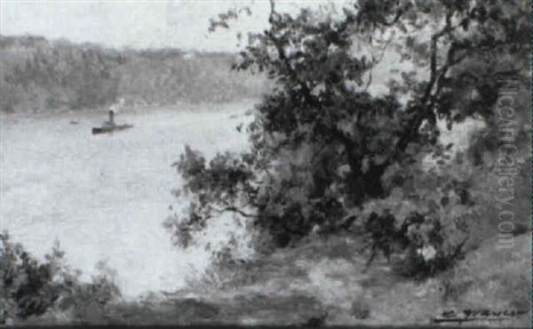 Steamboat On Mississippi River by Luis Graner y Arrufi