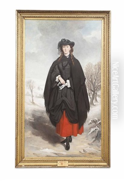 Full Length Portrait Of Mrs Markham Of Becca Hall by Sir Francis Grant