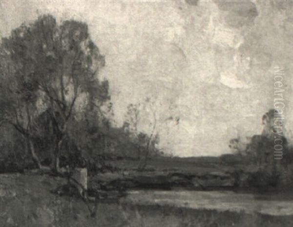 Landscape With Pond by Walter Granville-Smith