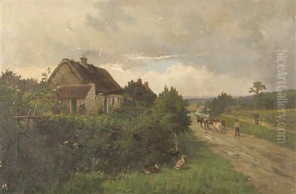 A Country Village by William Greaves