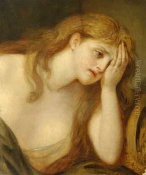 Sainte Marie L'egyptienne, Esquisse Oil Painting - Jean Baptiste Greuze