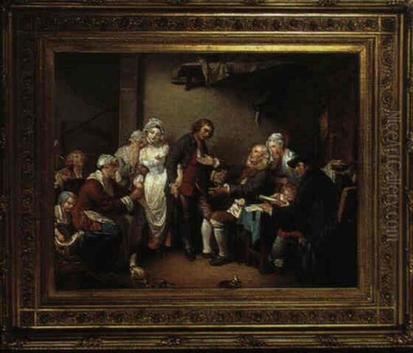 L'accord,e De Village by Jean Baptiste Greuze