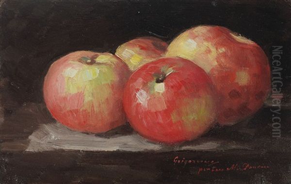 Still Life With Red Apples by Nicolae Grigorescu