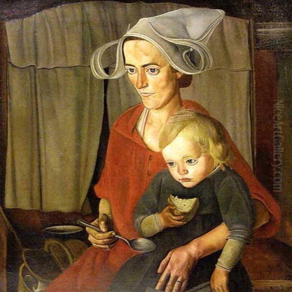 La Mere Et L'enfant by Boris Dmitrievich Grigoriev