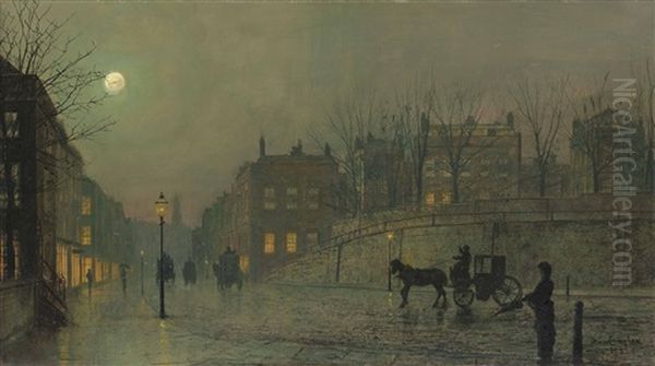 Heath Street, Hampstead by John Atkinson Grimshaw