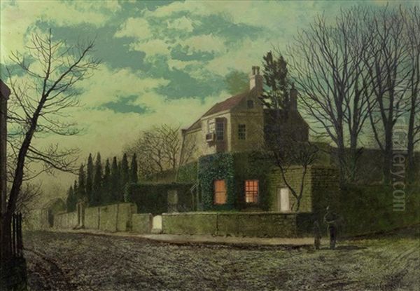 Yew Court, Scalby By Twilight by John Atkinson Grimshaw