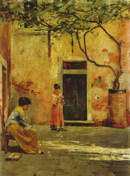 Venetian Courtyard by Oliver Dennett Grover