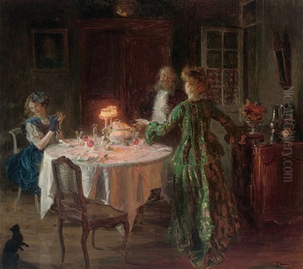 The Dinner Party by Jules Alexandre Gruen