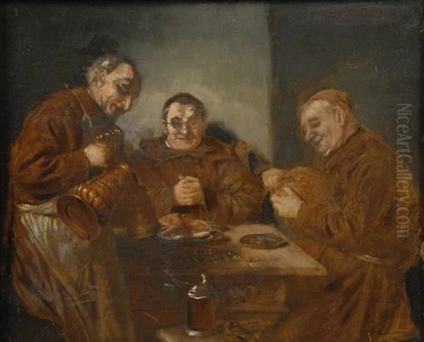 The Friar's Supper by Eduard von Gruetzner