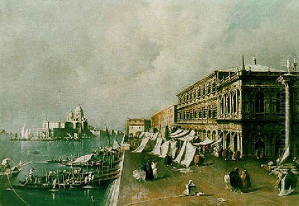 Die Piazzetta Von S.marco Mit Der Libreria by Giacomo Guardi