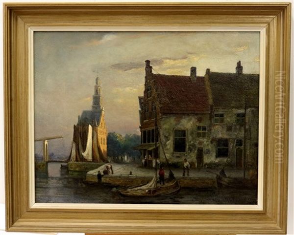 Havengezicht Bij De Hoofdtoren Van Hoorn by Willem de Haas-Hemken