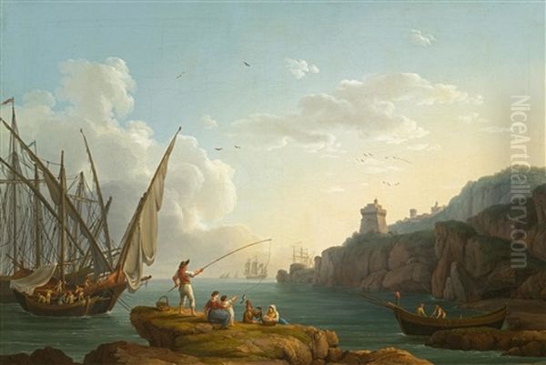 Coastal Landscape Near Vietri by Jacob Philipp Hackert