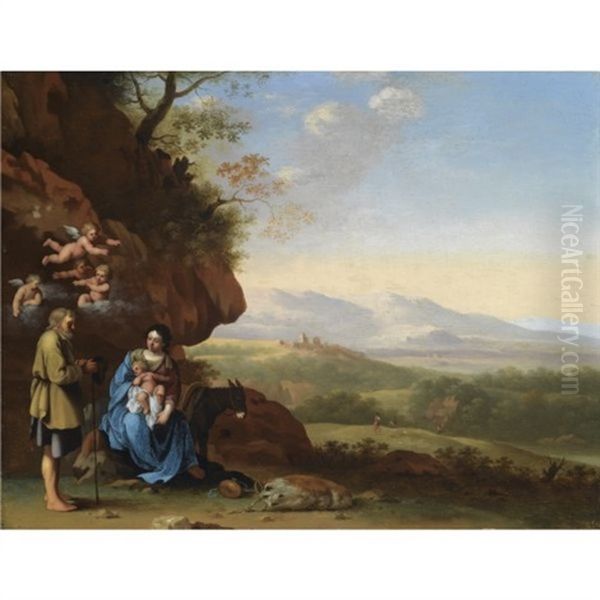 The Rest On The Flight Into Egypt by Johan van Haensbergen