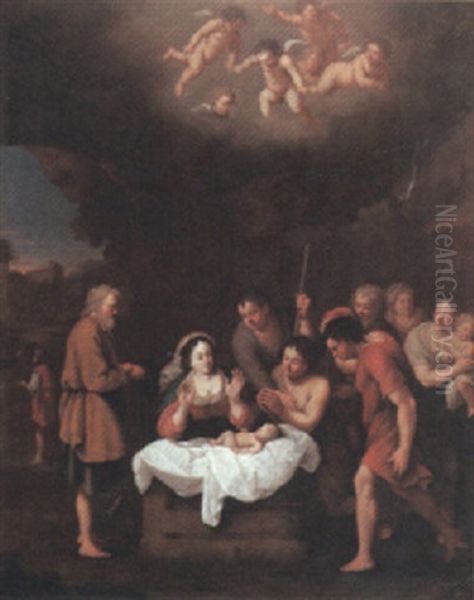 The Adoration Of The Shepherds by Johan van Haensbergen