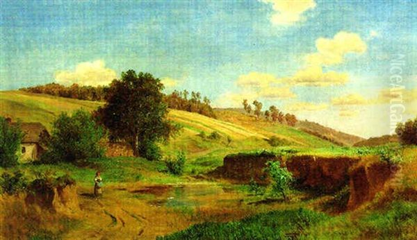 Landschaftsstuck by Ludwig Georg Eduard Halauska