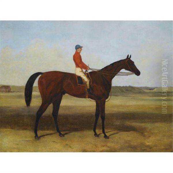 "the Pretender" With John Osborne Up At Newmarket Heath by Harry Hall