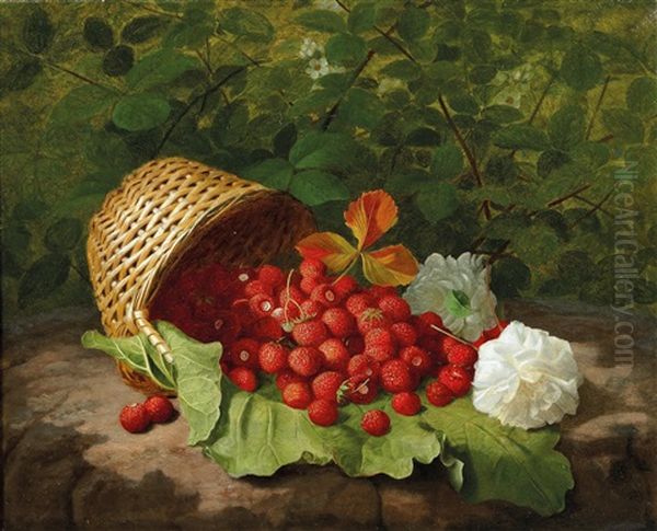 A Basket Of Strawberries by William Hammer