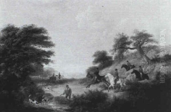 Landscape With Gentlemen Out Hunting by Thomas Hand