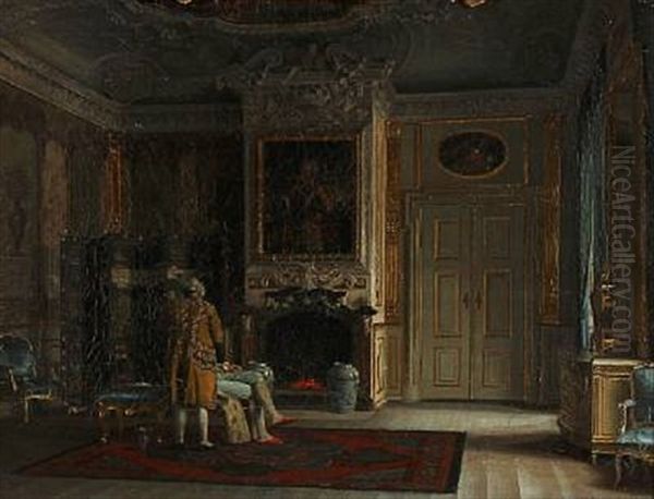 Interior From Fredensborg Palace by Adolf Heinrich Claus Hansen