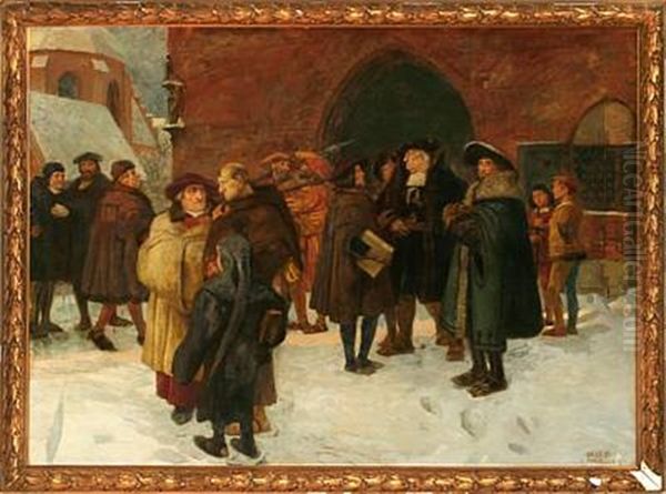 At The Gate Of Sigbrit Willums, Copenhagen by Hans Nikolaj Hansen