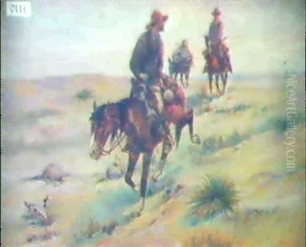 Riders Of The Plains by Herman Wendelborg Hansen