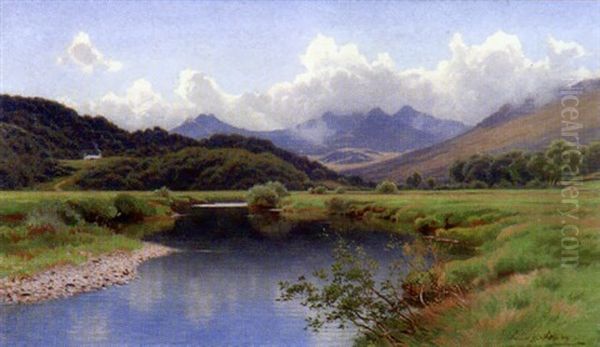 A River Landscape by Julius Hare