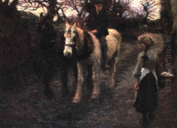 The Meeting In The Lane by Harold Harvey