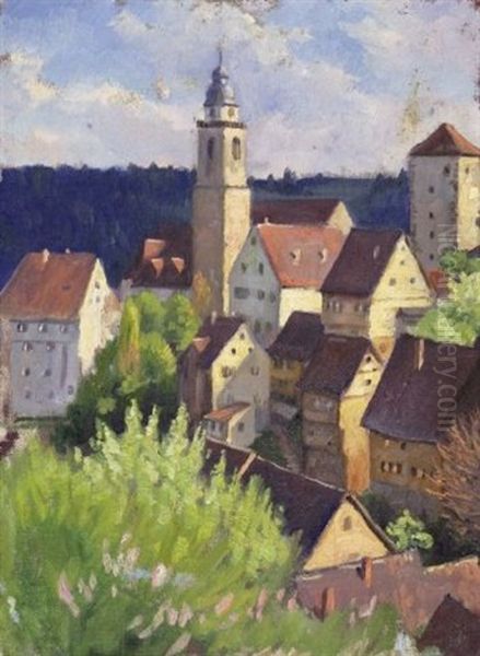 Rothenburg Ob Der Tauber (?) by Franz Hecker