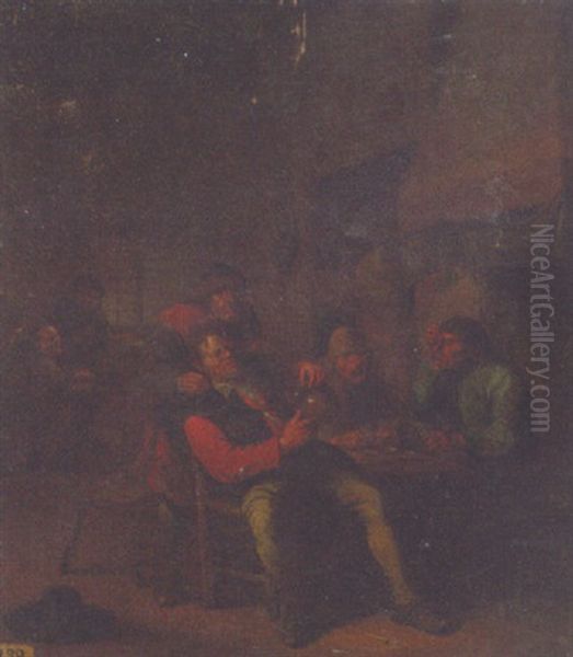 Peasants Carousing In An Inn by Egbert van Heemskerck the Younger