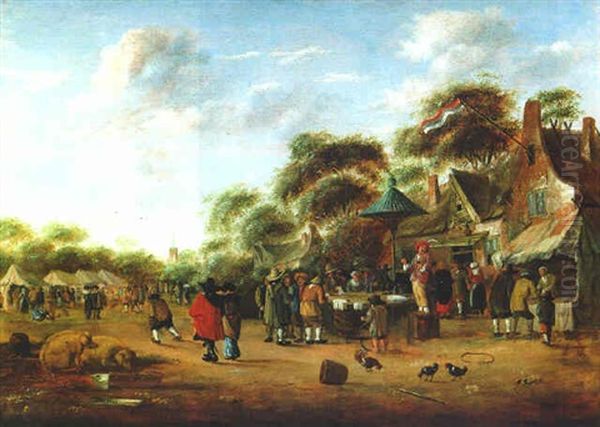 Jahrmarkt Auf Dem Dorfe Mit Quacksalber by Thomas Heeremans