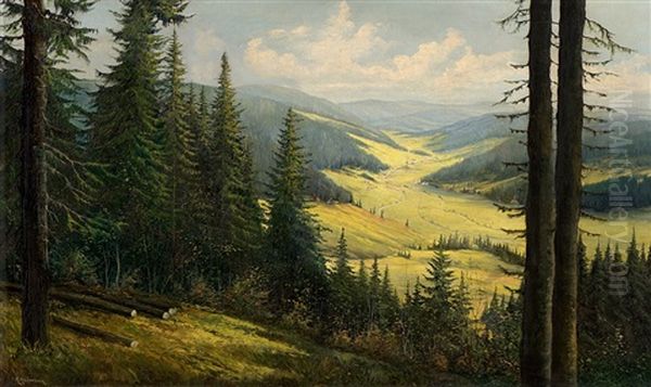 The Black Forest Valley by Karl Julius Wilhelm Heilmann