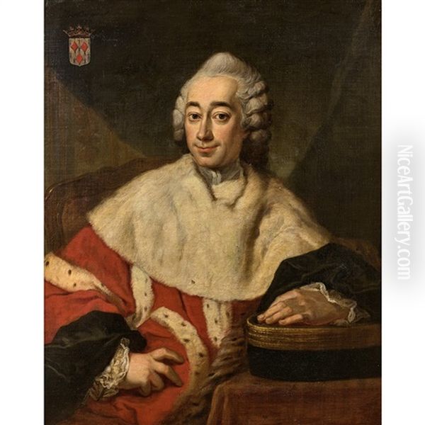 Portrait De Gaspard Felix Jacques De Pollinchove (1737-1816), En Premier President Du Parlement De Flandre A Douai by Johann Ernst Heinsius