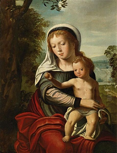 Madonna Mit Dem Christusknaben by Jan Sanders (Jan van) Hemessen