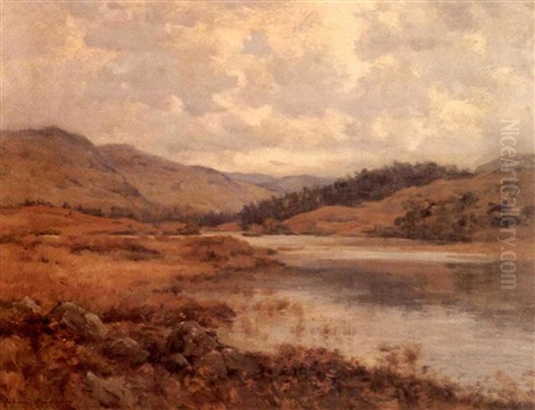 Scottish Landscape With Lake by Joseph Morris Henderson