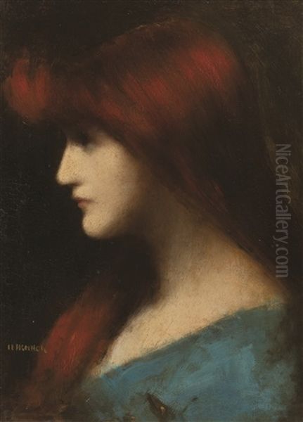 Joven De Perfil by Jean Jacques Henner