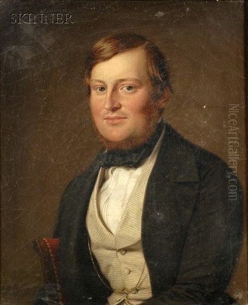 Portrait Of A Seated Gentleman by Adolf Henning