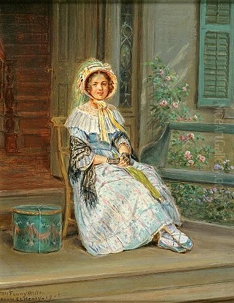 Portrait Of A Mrs. Fanny Wells by Edward Lamson Henry